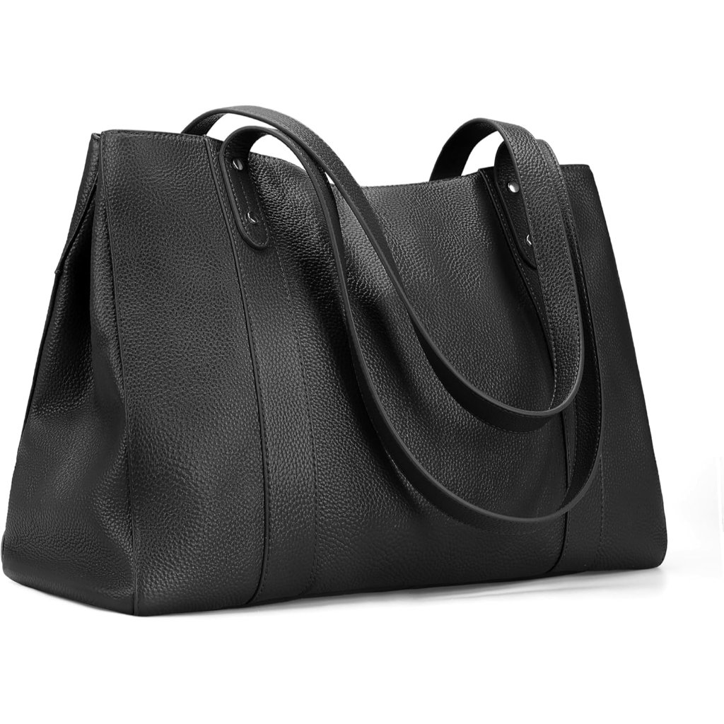 Genuine Leather Laptop Tote Bag For Women, Womens 15 Inch Computer Bags Work Tot